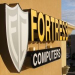 Fortress computers wall sign